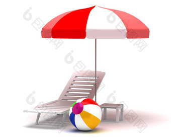 海滩椅子伞