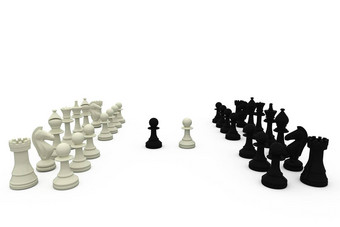 黑色的白色国际象棋块