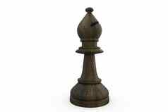 黑色的主教国际象棋一块