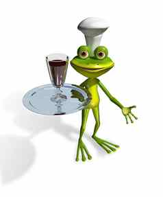 青蛙玻璃酒托盘