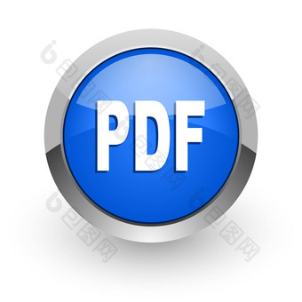 PDF蓝色的光滑的网络图标