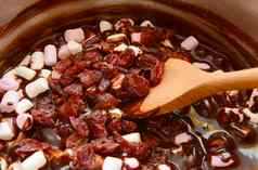 干小红莓棉花糖融化了巧克力