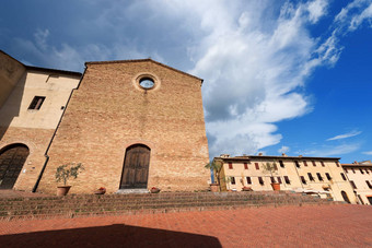 奥古斯丁教堂三吉米尼亚诺意大利