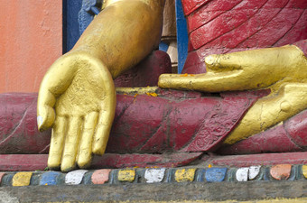 金手佛雕像加德满都尼泊尔