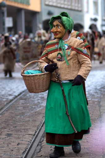 面具游行历史狂欢节弗莱堡德国