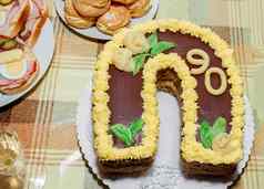 自制的生日蛋糕九十年周年纪念日
