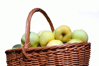 篮子绿色苹果