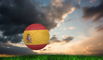 复合图像足球西班牙颜色