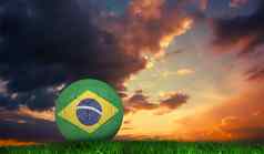 复合图像足球巴西颜色