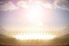 大足球体育场聚光灯早....天空