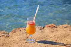新鲜的汁橙色木瓜海滩海