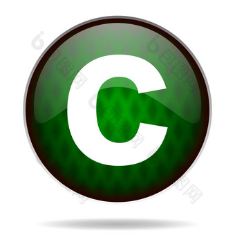 版权绿色互联网图标