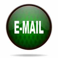 电子邮件绿色互联网图标