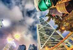 在香港香港中国视图在香港香港市中心天际线