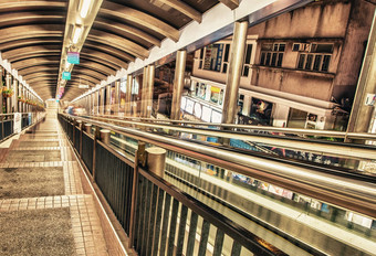 在香港香港世界著名的反式城市自动扶梯