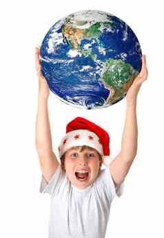 庆祝圣诞节地球在世界范围内