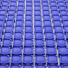 蓝色的座位体育运动体育场