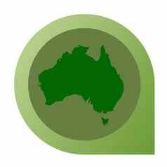 孤立的澳大利亚地图标记销