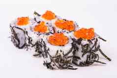 寿司卷紫菜鱼子酱