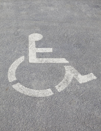 轮椅标志地面