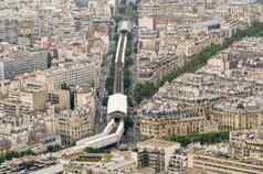 巴黎法国空中城市视图建筑铁路