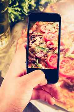 智能手机照片披萨新浪微博风格