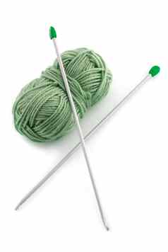 绿色针织羊毛