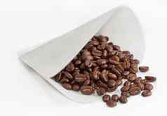 咖啡豆子纸咖啡制造商过滤器白色