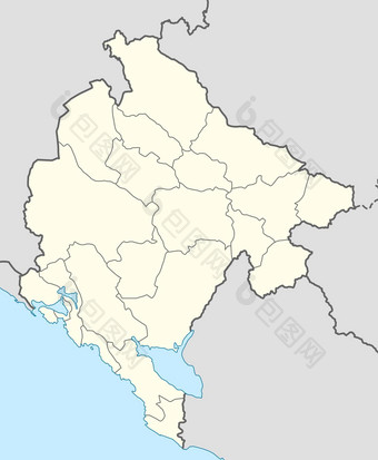 黑山共和国地图