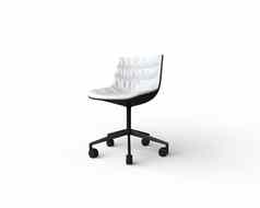 白色现代办公室椅子白色背景