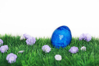 蓝色的画复活节蛋