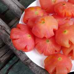 越南食物泰特番茄小时甜蜜的吃