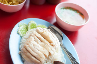 鸡大米泰国食物软光