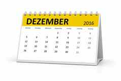 德国语言表格日历12月