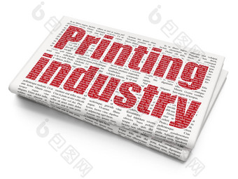 行业概念印刷行业报纸背景