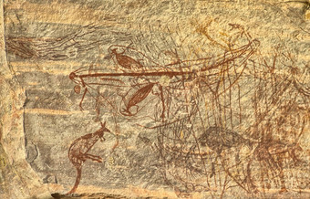 古老的土著居民的岩石画