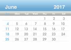 日历规划日历6月
