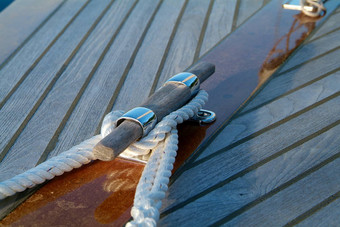 夹板绳子木帆船