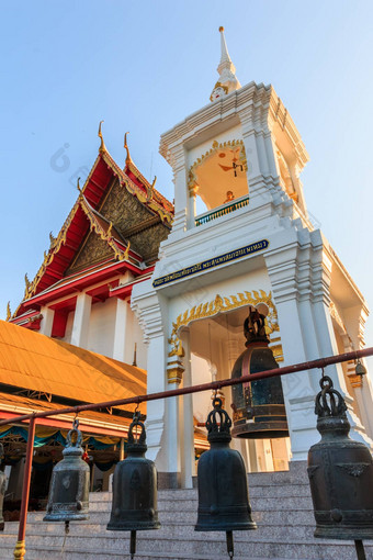 主要大厅泰国风格钟楼泰国贝尔塔自然石头雕刻花岗岩中国人宝塔