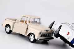 古董模型汽车车玩具模型孤立的白色背景