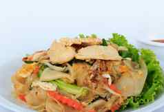 大米面条炒鸡瓜伊领带婚姻登记处盖泰国街食物