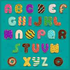 甜甜圈字母