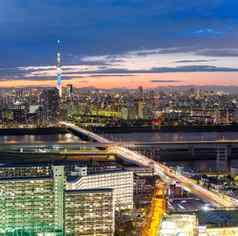 东京晴空塔日落