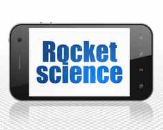 科学概念智能手机火箭科学显示