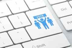 政治概念选举运动电脑键盘背景