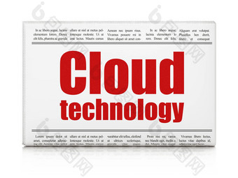 云网络概念报纸标题云技术