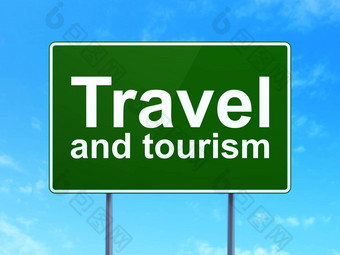 旅游概念旅行旅游路标志背景