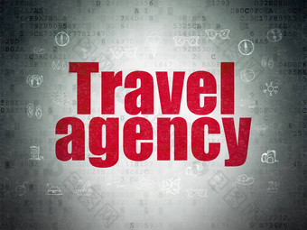 旅游概念旅行机构数字纸背景