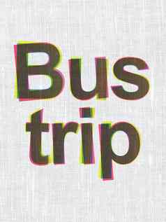 旅游概念公共汽车旅行织物纹理背景
