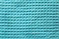 蓝色的格子华夫格织物